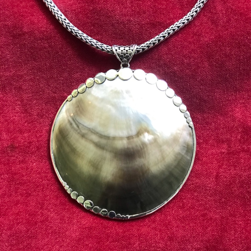 Sterling Silver and Natural Shell Necklace